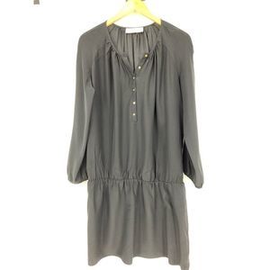 Amanda Uprichard Size large black silk blouse in mini dress 1710